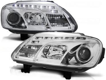 Scheinwerfer LED Tagfahrlicht Optik für VW Touran 1T / Caddy 3 (2K) chrom